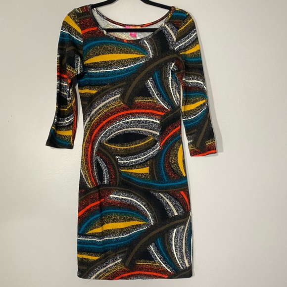 Catch My I Dresses & Skirts - Catch My I BodyCon M Knit Dress
Multicolor Boho 
Abstract pattern 
Very stretchy